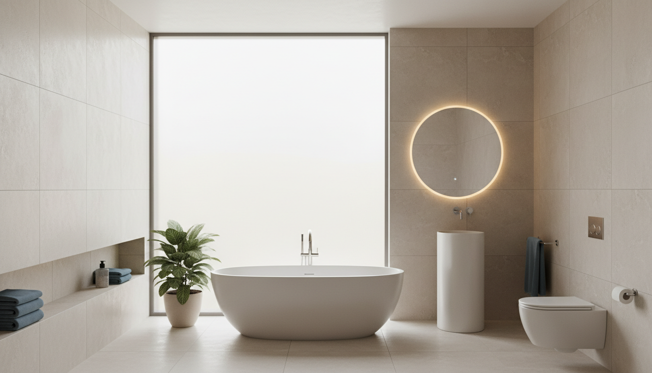 Moderna kopalnica z XXL keramiko